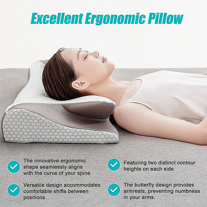 Soft Cervical Pillow for Neck Pain Relief Memory Foam Ergonomic