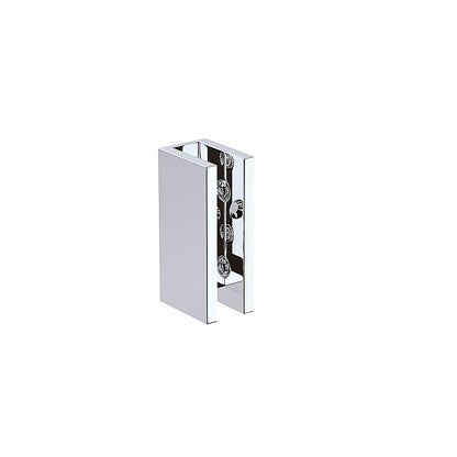 90x80cm Corner Frameless Shower Screen with Chrome Brackets and SS Hinges, Round Handle