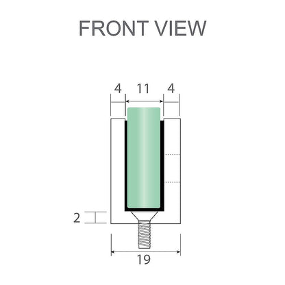 90x80cm Corner Frameless Shower Screen with Chrome Brackets and SS Hinges, Round Handle