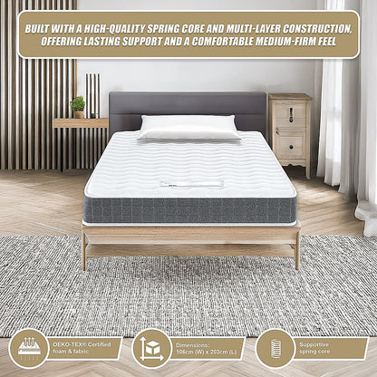 King Single Memory Foam Mattress – OEKO-TEX® Textile & CertiPUR-US® Certified Foam