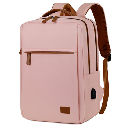 Pink Waterproof Business Backpack - 31L Capacity, Stylish and Versatile