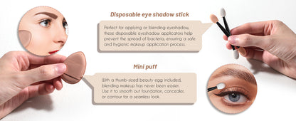 Portable Travel Makeup Brush Set with LED Mirror - Your Beauty Essentials On-The-Go