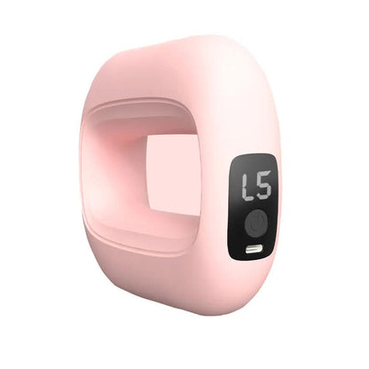 Portable Electric Muscle Relaxation Ring Massager - with Digital Display Pink