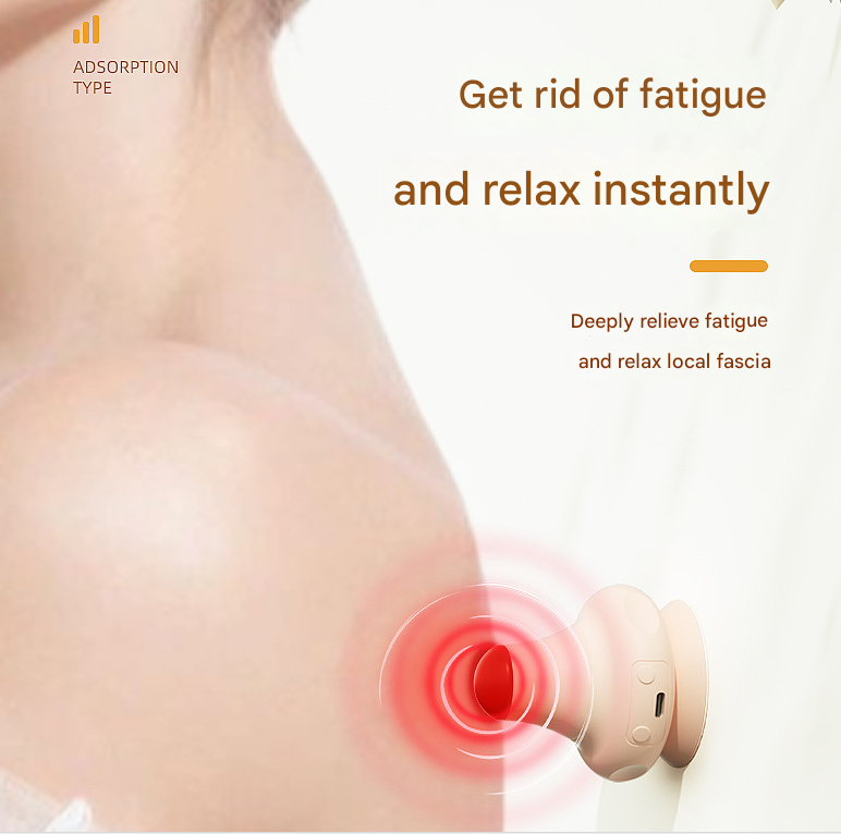 Blue [Stone + Hot Compress] Silicone Fascial Massage Ball with Suction - Muscle Relaxation for Yoga and Therapy