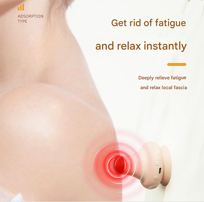 Blue [Stone + Hot Compress] Silicone Fascial Massage Ball with Suction - Muscle Relaxation for Yoga and Therapy