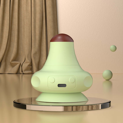 Green [Stone + Hot Compress] Silicone Fascial Massage Ball with Suction - Muscle Relaxation for Yoga and Therapy