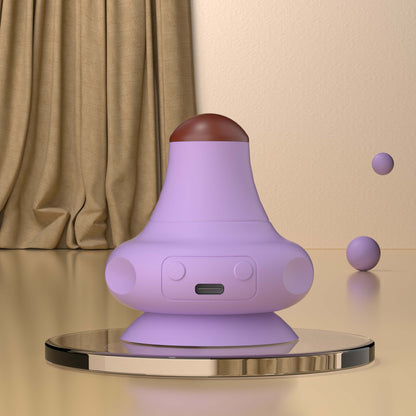 Purple [Stone + Hot Compress] Silicone Fascial Massage Ball with Suction - Muscle Relaxation for Yoga and Therapy