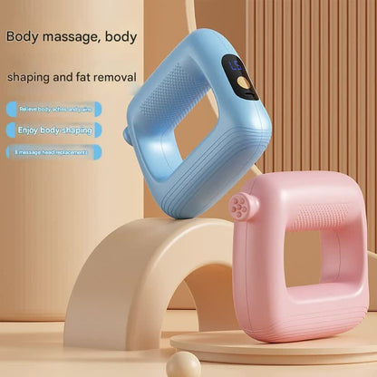 Portable Body Sculpting & Muscle Relaxation Massager with 8 Heads - 5 Speeds(pink)