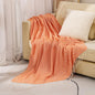 Orange Elegant Herringbone Tassel Throw Blanket - Large Acrylic Faux Cashmere Soft Cozy Blanket for Sofa, Bed & Decor (130x240cm)