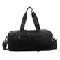 Black Stylish Sports Gym Bag for Women - Lightweight Travel Duffel with Wet/Dry Pocket