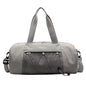 Grey Stylish Sports Gym Bag for Women - Lightweight Travel Duffel with Wet/Dry Pocket
