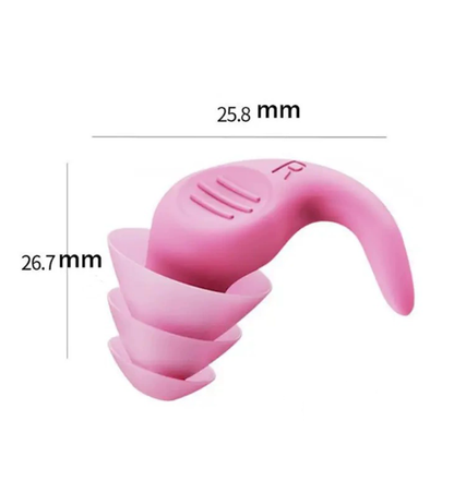 Black 5-Pair Set Ergonomic Silicone Earplugs - Waterproof for Swimming, Reusable for Noise Cancelling Sleep