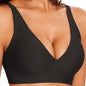 M Black Women Seamless Wire-Free Bra Comfortable Full Coverage Bralette Invisible Wireless Lingerie for Everyday and Sleep