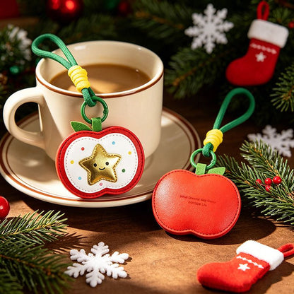 2-Piece Christmas star and reindeer Shaped PU Leather Keychains – Cute Holiday Bag Ornaments and Car Decorations