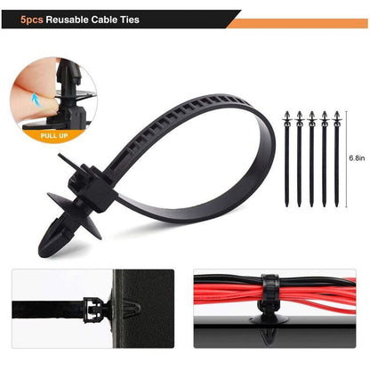 Boxed 710Pcs Heavy Duty Car Retainer Clips Kit with 4Pcs Fastener Removal Tools, 5Pcs Reusable Cable Ties and Metal Pliers  – 16 Most Popular Sizes Push Pin Rivets Assortment for Automotive Bumper Fender Side Skirt