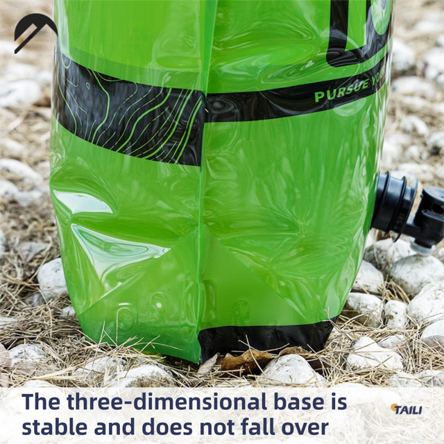 5L Green Outdoor Collapsible Water Storage Bag with Tap & Handle - Portable Camping Water Container for Hiking Picnic Travel and Emergency Water Storage