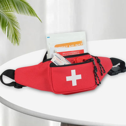 36 x 10 x 14CM  Extra Large Empty First Aid Kit Waist Pack –Waterproof Thickened Oxford Cloth Emergency Medical Crossbody Bag for Outdoor Activity