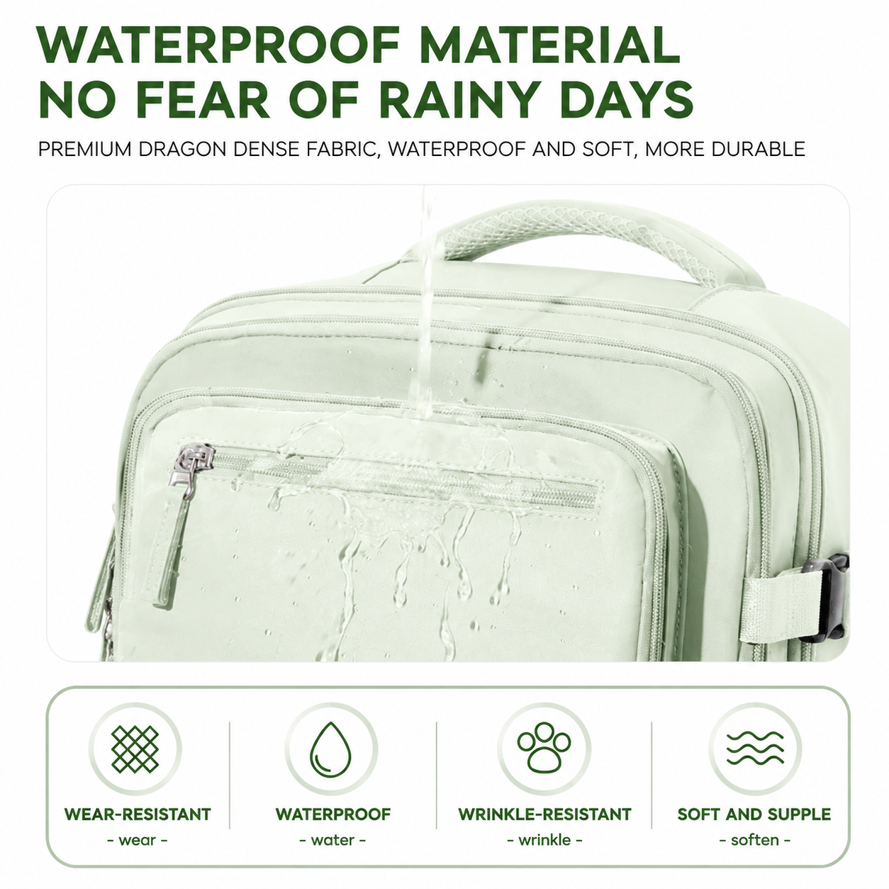 Grey 35L Vacuum Compression Travel Backpack with Manual Air Pump, Shoe Zone and 15.6" Laptop House - Waterproof Suitcase Style Carry On Bag for Men Women Business Commute