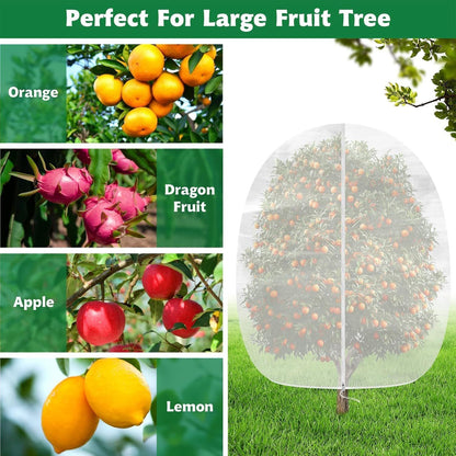 Fruit Tree Netting Cover with Zipper (80x120cm)- Plastic Mesh Bird and Insect Protection for Citrus, Blueberries, Vegetables, Garden Harvest Saver