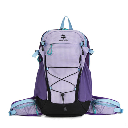 Lightweight Hiking Backpack 20L Purple - Ultralight Oxford Cloth Daypack with Breathable Mesh Back, Adjustable Straps for Trekking Camping Travel