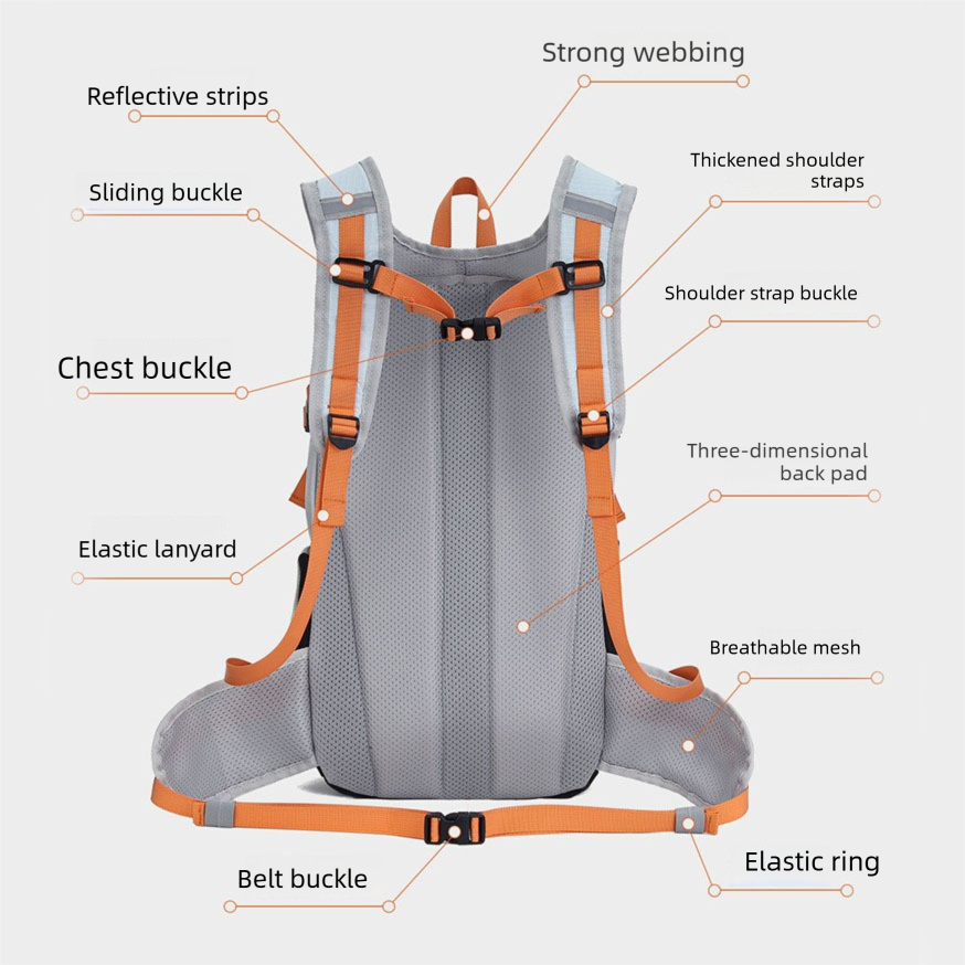 Lightweight Hiking Backpack 20L Purple - Ultralight Oxford Cloth Daypack with Breathable Mesh Back, Adjustable Straps for Trekking Camping Travel