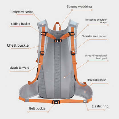 Lightweight Hiking Backpack 20L Purple - Ultralight Oxford Cloth Daypack with Breathable Mesh Back, Adjustable Straps for Trekking Camping Travel
