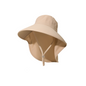 Khaki Women's Wide Brim Sun Hat with Neck Flap - Foldable Outdoor Shade Hat with Adjustable Chin Cord, Extended Neck Cover for Beach, Cycling and Travel
