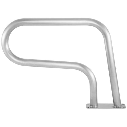 Pool Rail 30x22 Pool Railing 304 Stainless Steel 250LBS Load Capacity Silver Rustproof Pool Handrail Humanized Swimming Pool Handrail with Blue Grip Cover & M8 Drill Bit & Self-Taping Screws