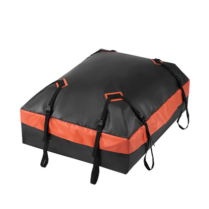 Car Rooftop Cargo Carrier Bag, 15 Cubic Feet Car Roof Cargo Carrier, 100% Waterproof Heavy Duty 840D PVC Roof Luggage Bag for All Vehicle with/without Rack- with Lock, Non-Slip Mat, 4 Door Hooks
