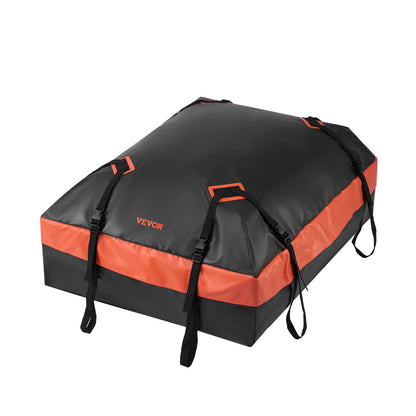 Car Rooftop Cargo Carrier Bag, 15 Cubic Feet Car Roof Cargo Carrier, 100% Waterproof Heavy Duty 840D PVC Roof Luggage Bag for All Vehicle with/without Rack- with Lock, Non-Slip Mat, 4 Door Hooks