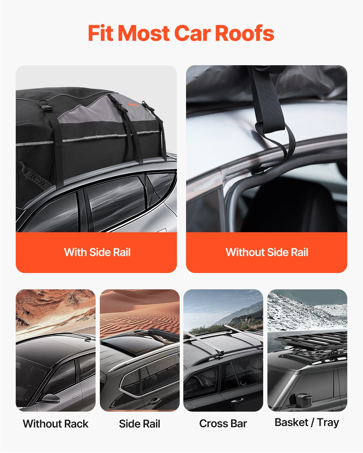 Car Rooftop Cargo Carrier Bag, 21 Cubic Feet Cargo Carrier for Car Roof, 100% Waterproof 900D Oxford Cloth Roof Luggage Bag for All Vehicle with/without Rack- with Lock, Non-Slip Mat, Door Hooks