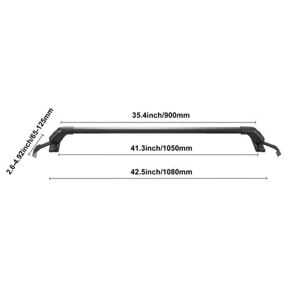 Universal Roof Rack Crossbar for Naked Roof Vehicle Aluminum with Lock