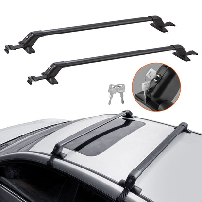 Universal Roof Rack Crossbar for Naked Roof Vehicle Aluminum with Lock