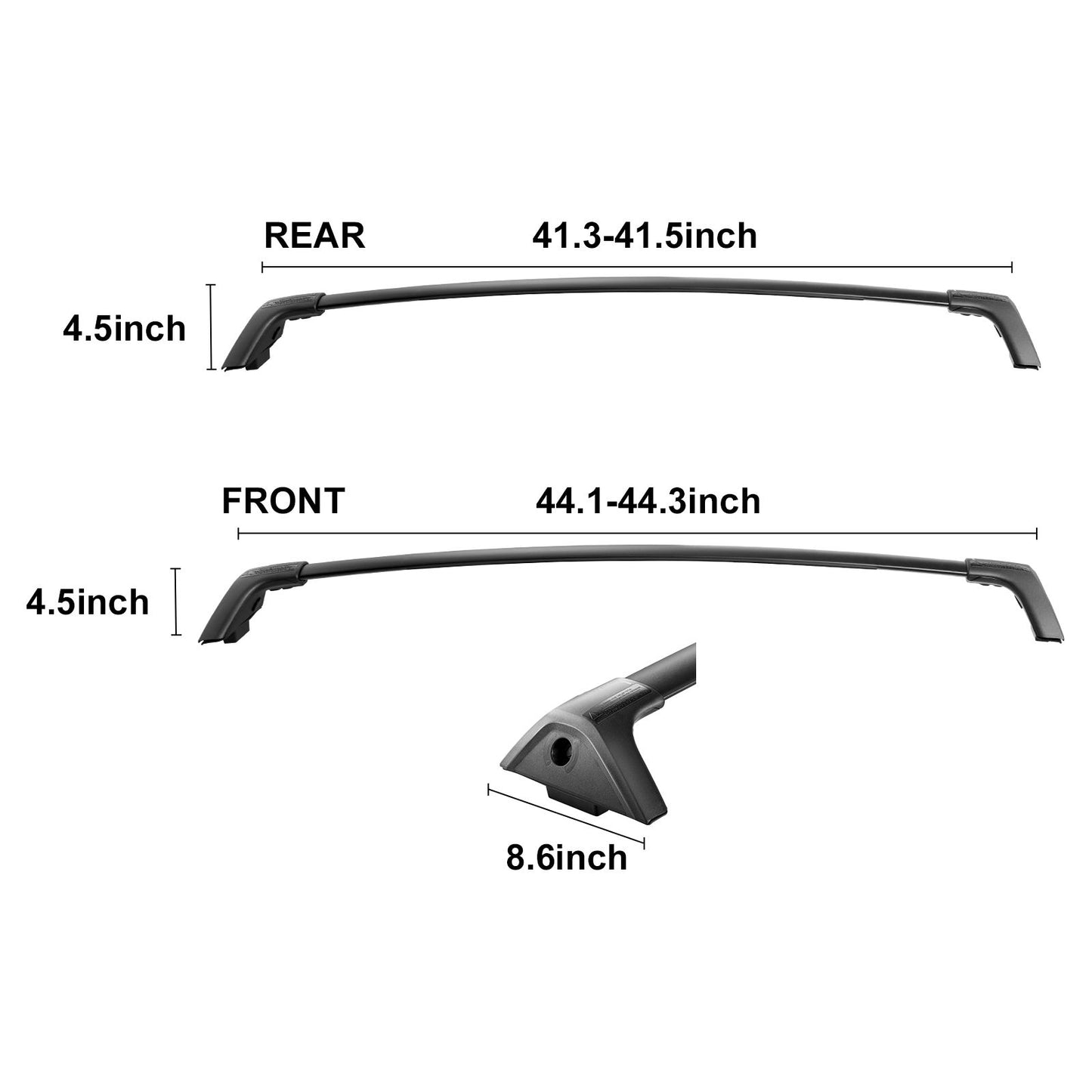 Roof Rack Cross Bars, Compatible with Toyota RAV4 2020-2023, 160lbs Load Capacity, Aluminum Anti-Rust Crossbars with Locks, Rooftop Cargo Bag Luggage Carrier (Not Fit for Adventure/TRD Off-Road)