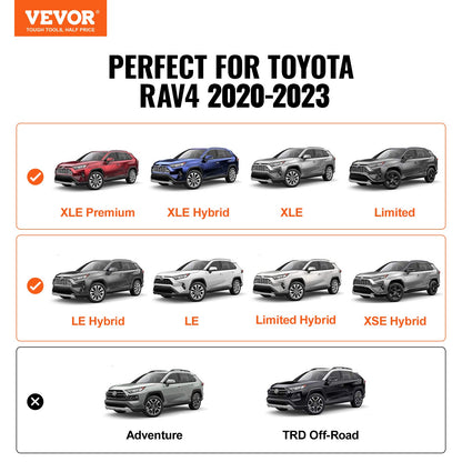 Roof Rack Cross Bars, Compatible with Toyota RAV4 2020-2023, 160lbs Load Capacity, Aluminum Anti-Rust Crossbars with Locks, Rooftop Cargo Bag Luggage Carrier (Not Fit for Adventure/TRD Off-Road)