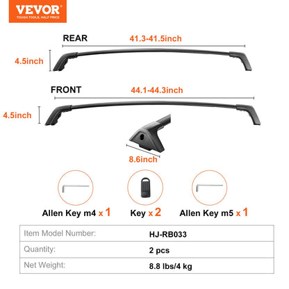 Roof Rack Cross Bars, Compatible with Toyota RAV4 2020-2023, 160lbs Load Capacity, Aluminum Anti-Rust Crossbars with Locks, Rooftop Cargo Bag Luggage Carrier (Not Fit for Adventure/TRD Off-Road)