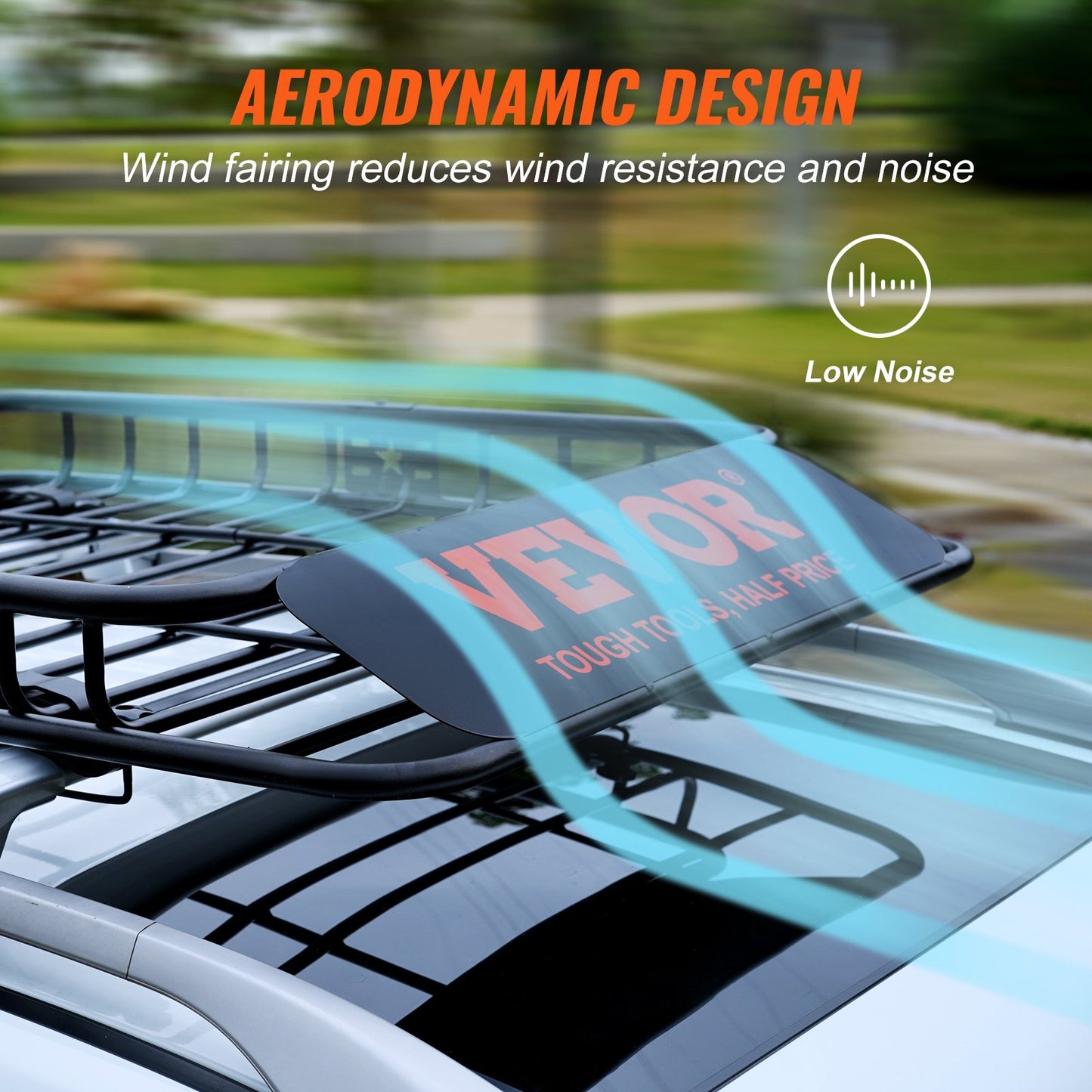 VEVOR Roof Rack Cargo Basket 200 LBS Capacity 46"x36"x4.5" for SUV Truck Cars