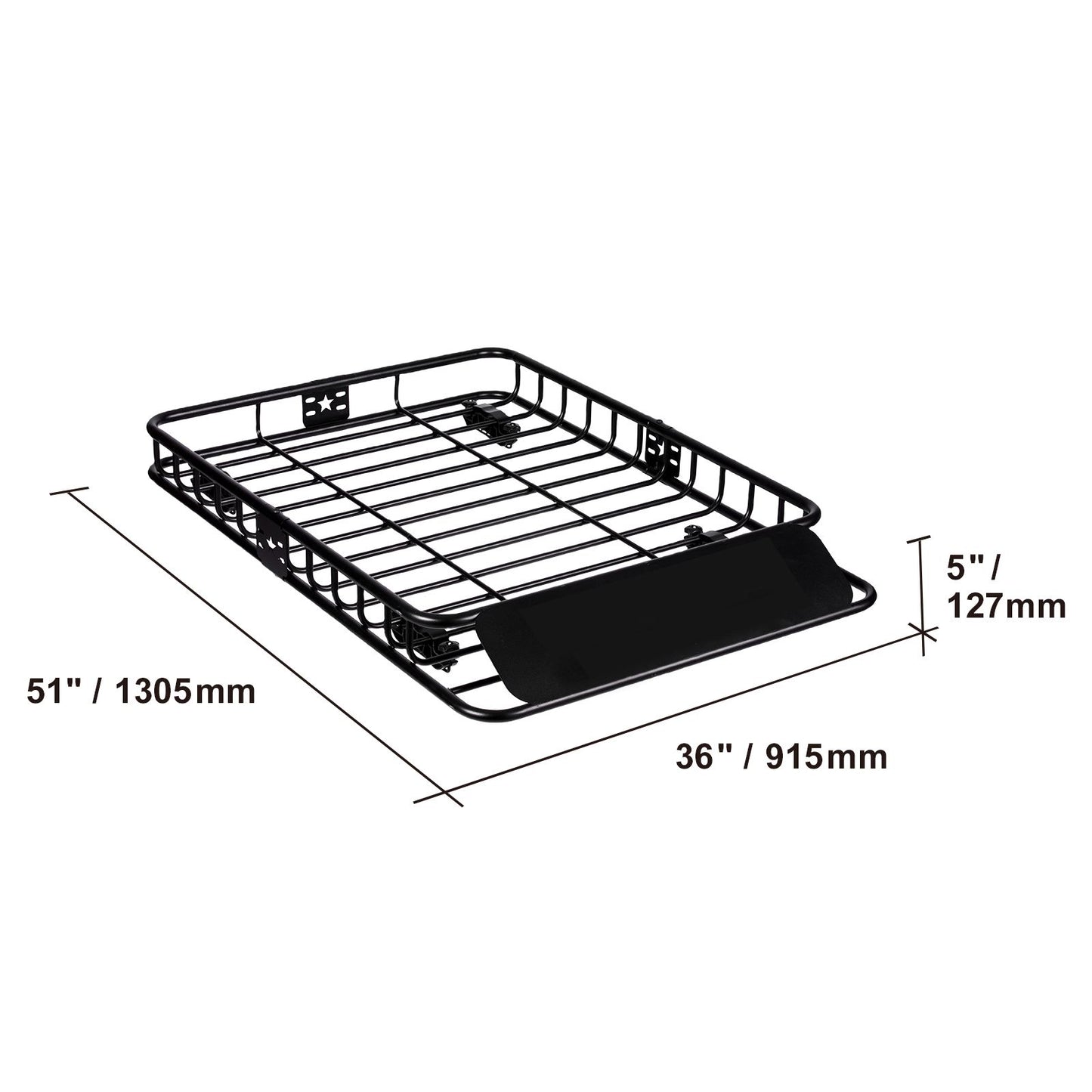 Roof Rack Cargo Basket 200 LBS 51"x36"x5" for SUV Truck with Luggage Bag
