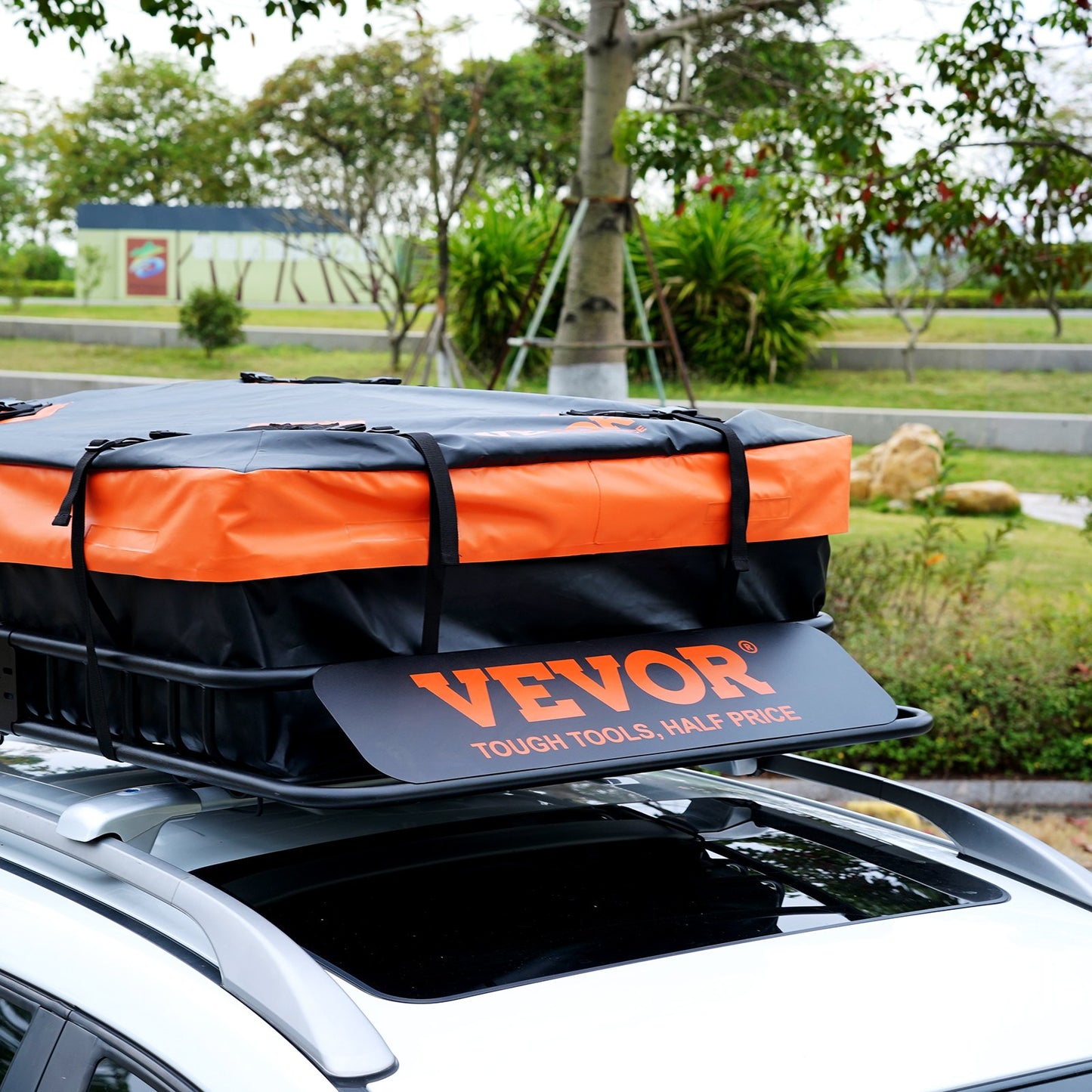 VEVOR Roof Rack Cargo Basket 200 LBS 51"x36"x5" for SUV Truck with Luggage Bag