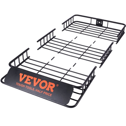 VEVOR Roof Rack Cargo Basket 200 LBS Capacity Extension 64"x39"x6" for SUV Truck
