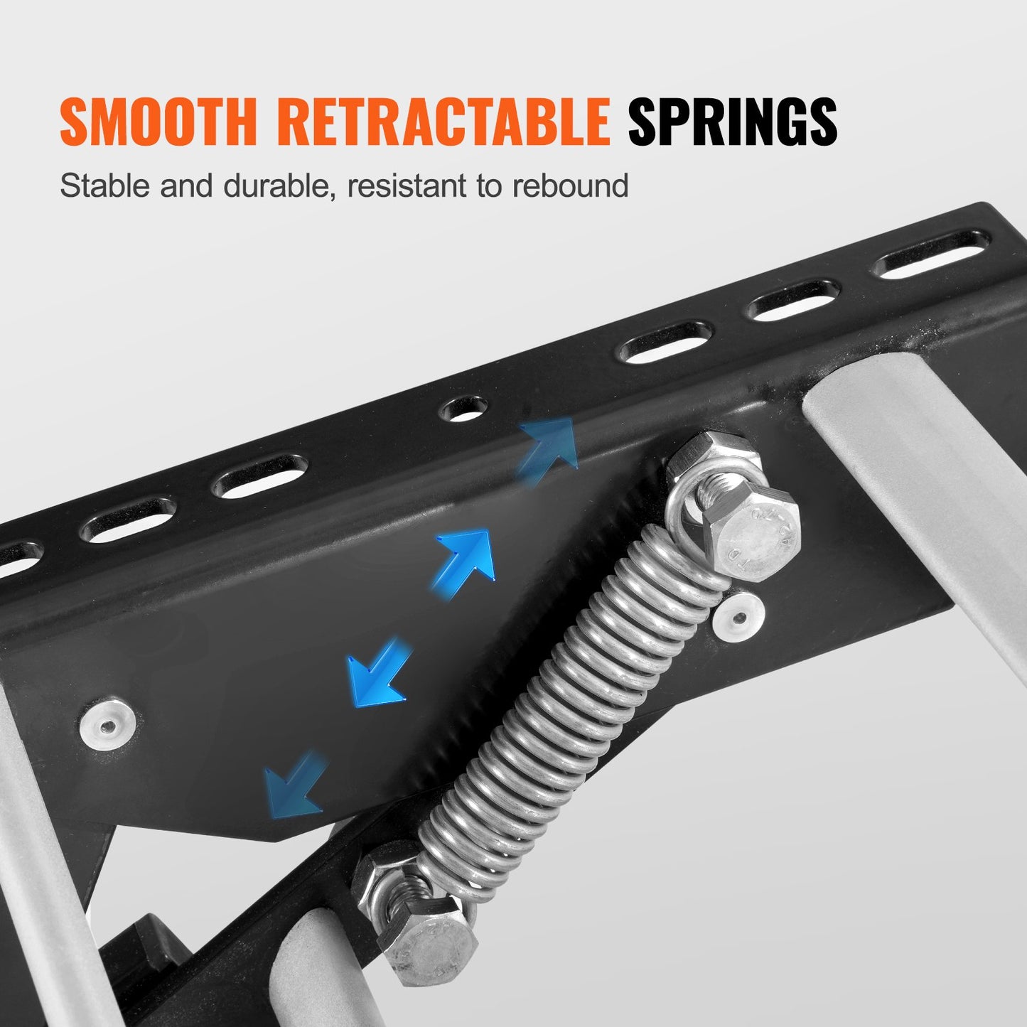 VEVOR RV Steps, 2-Step, Manual Retractable RV Stairs, Foldable, 440 LBS Load Capacity, Aluminum Alloy Steps, Thickened Steel Plate, Non-Slip Steps for Safe Entry and Exit, RV, Trailer, Camper Steps