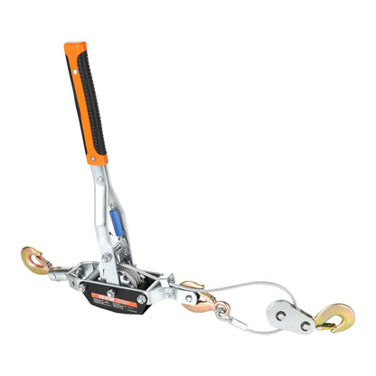 VEVOR Come Along Winch, 5 Ton Max Pulling Capacity, 3.5 m Steel Cable, 3 Hooks, Heavy Duty Ratchet Power Puller Tool with Dual Gears, Automotive Hoist Cable Puller Ideal for Vehicle Rescue
