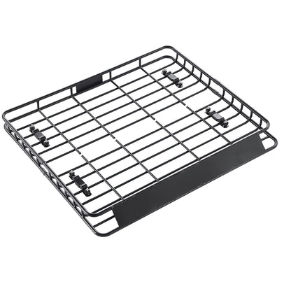 Roof Rack Cargo Carrier, 1095 x 1270 x 105 mm, Universal Rooftop Cargo Basket, Car Top Luggage Holder with 68 kg Max Load Capacity, 4.1 in Fence, Anti-Rust Alloy Steel, Wind Fairing, for SUV Car
