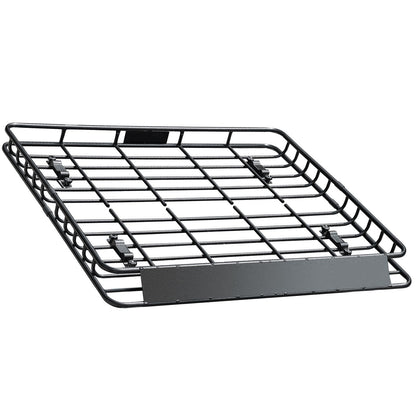 Roof Rack Cargo Carrier, 1095 x 1270 x 105 mm, Universal Rooftop Cargo Basket, Car Top Luggage Holder with 68 kg Max Load Capacity, 4.1 in Fence, Anti-Rust Alloy Steel, Wind Fairing, for SUV Car