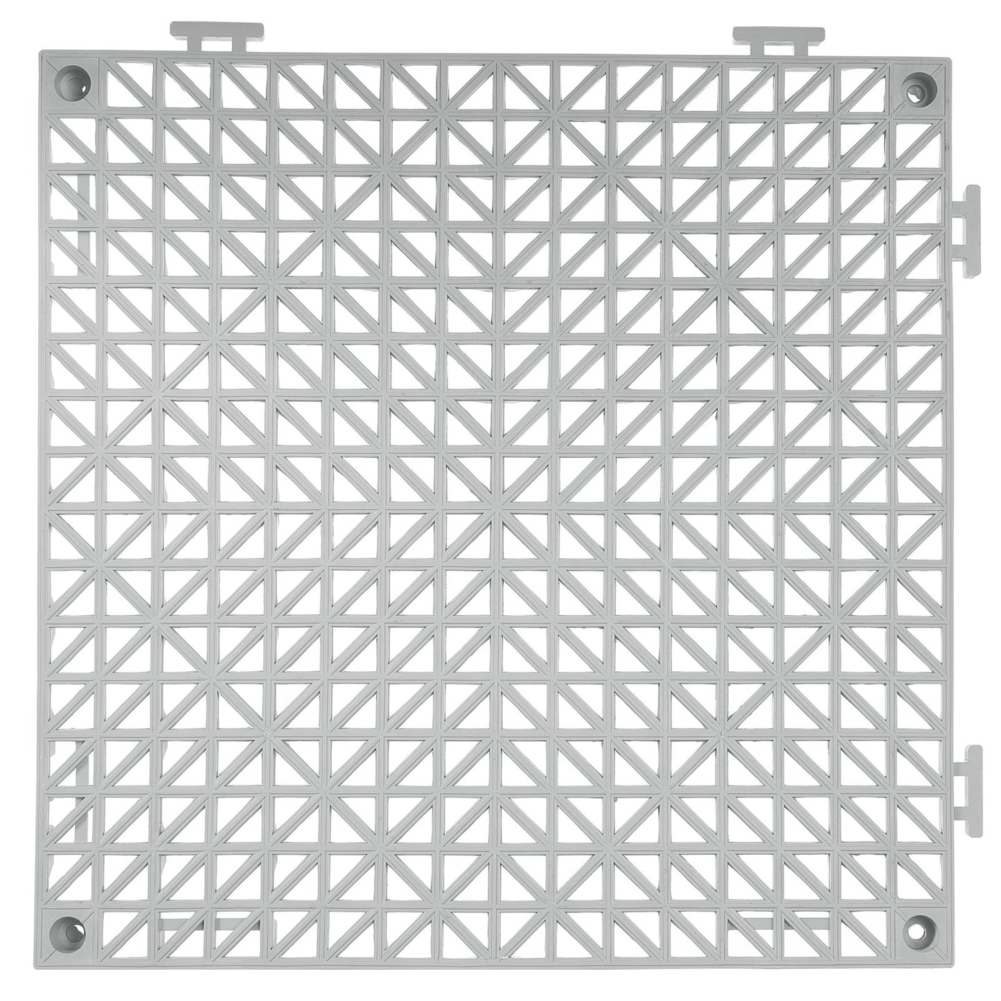 Modular Interlocking Cushion, 55 Pack 30 x 30 cm Splicing Drainage Mats, Soft PVC Interlocking Drainage Floor Tiles, Non-Slip Drainage Holes for Restroom, Bathroom, Kitchen, Pool, Wet Area, Gray