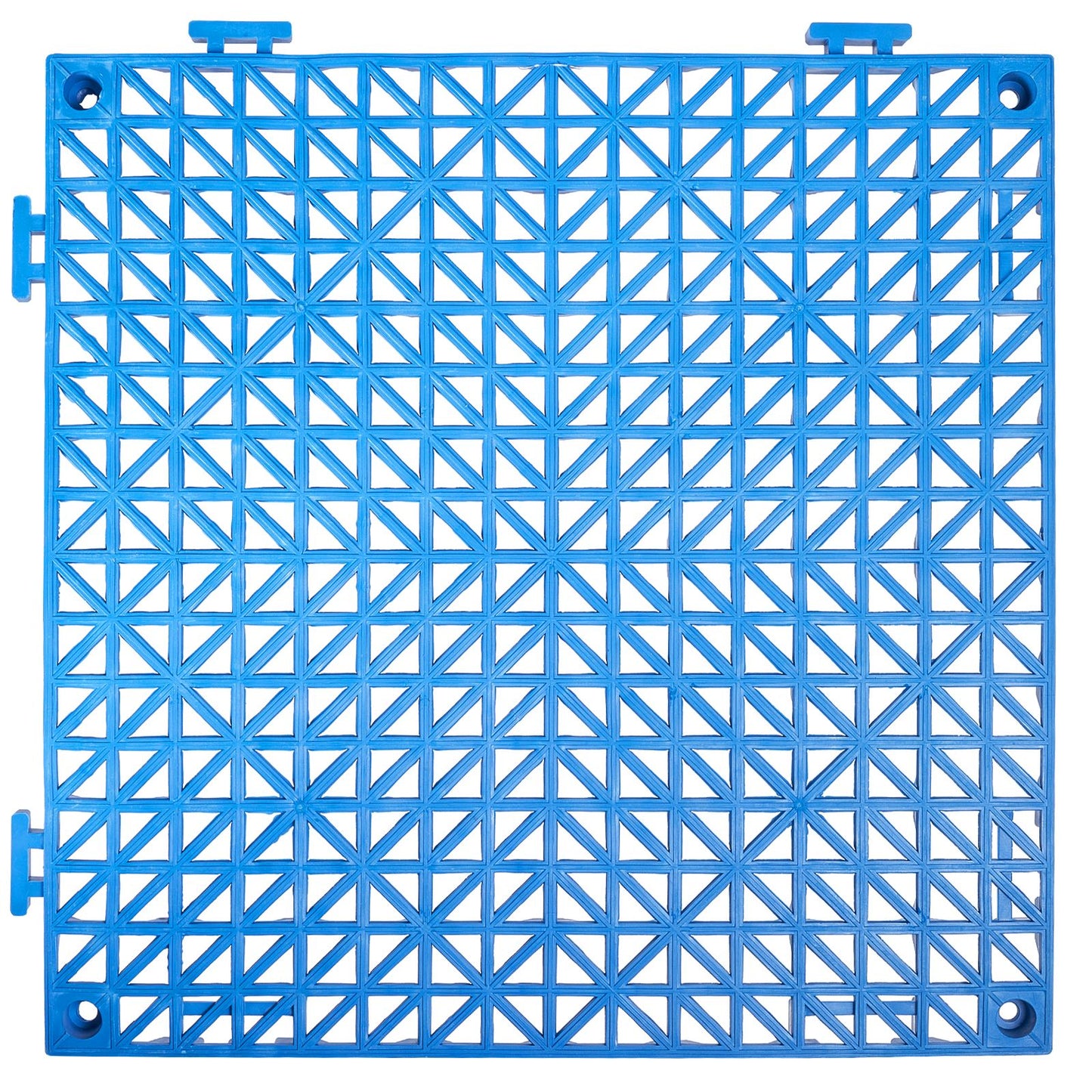 Modular Interlocking Cushion, 55 Pack 30 x 30 cm Splicing Drainage Mats, Soft PVC Interlocking Drainage Floor Tiles, Non-Slip Drainage Holes for Restroom, Bathroom, Kitchen, Pool, Wet Area, Blue