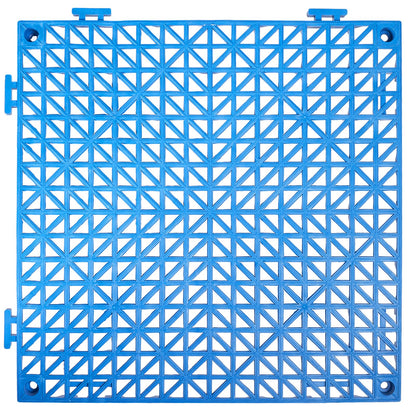 Modular Interlocking Cushion, 55 Pack 30 x 30 cm Splicing Drainage Mats, Soft PVC Interlocking Drainage Floor Tiles, Non-Slip Drainage Holes for Restroom, Bathroom, Kitchen, Pool, Wet Area, Blue