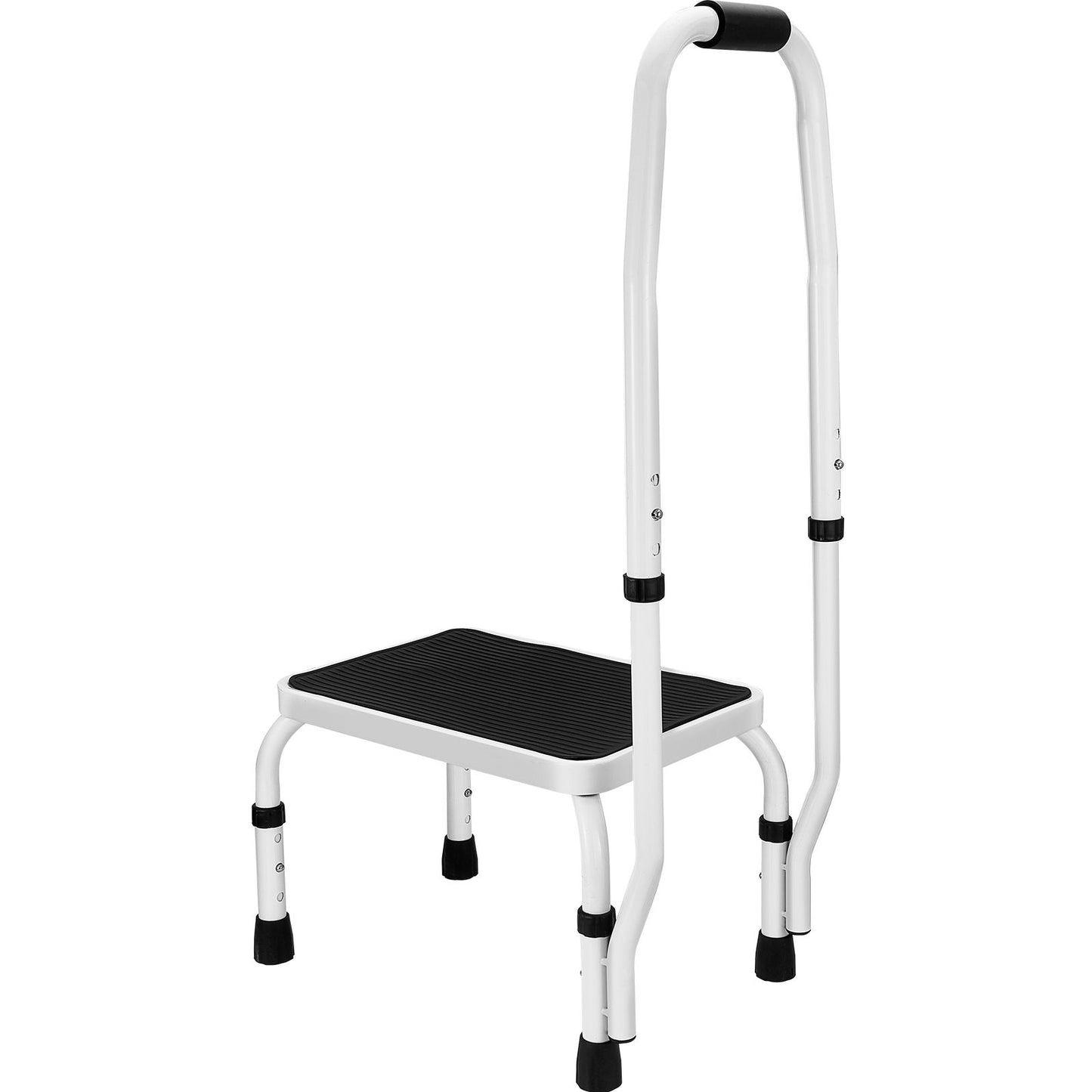 Step Stool 1-Step 150KG Capacity, 3 Adjustable Height with Handle Steel Step Ladder, Portable Toddler Step Stools for Adults, Non-Slip Sturdy Step Ladders for Office, RVs, Pets