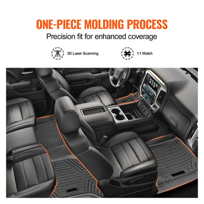 Automotive Floor Mats Fits for Chevrolet Silverado/GMC Sierra 1500 3 pcs
