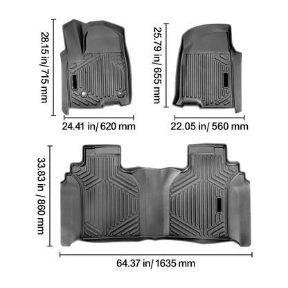 Automotive Floor Mats Fits for Chevrolet Silverado/GMC Sierra 1500 3 pcs